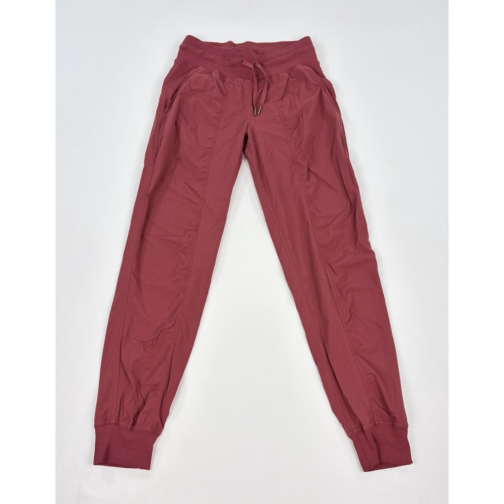 Lululemon Dance Studio Mid Rise Jogger Pants Mulled Wine Red Yoga Gym Women's 4